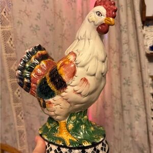 Colorful Ceramic Rooster Figurine
